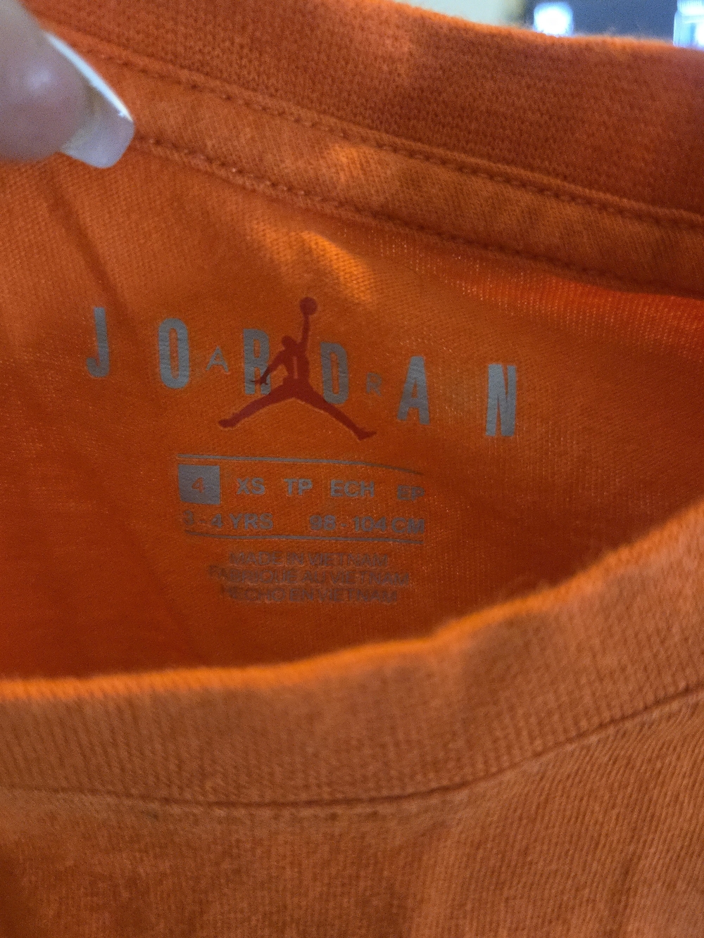 Jordan Orange Kids' Tee with Jumpman Logo